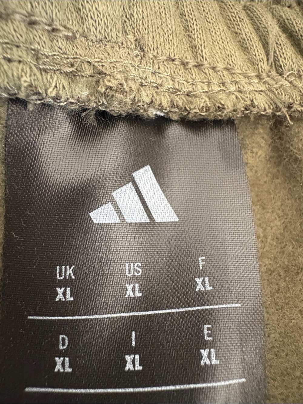 adidas Olive Green Joggers with White Side Stripes - Picture 3 of 7